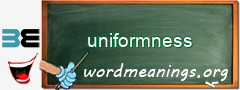 WordMeaning blackboard for uniformness